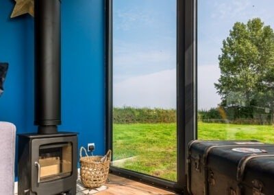 A Fireplace in a Holiday Cabin in North Yorkshire